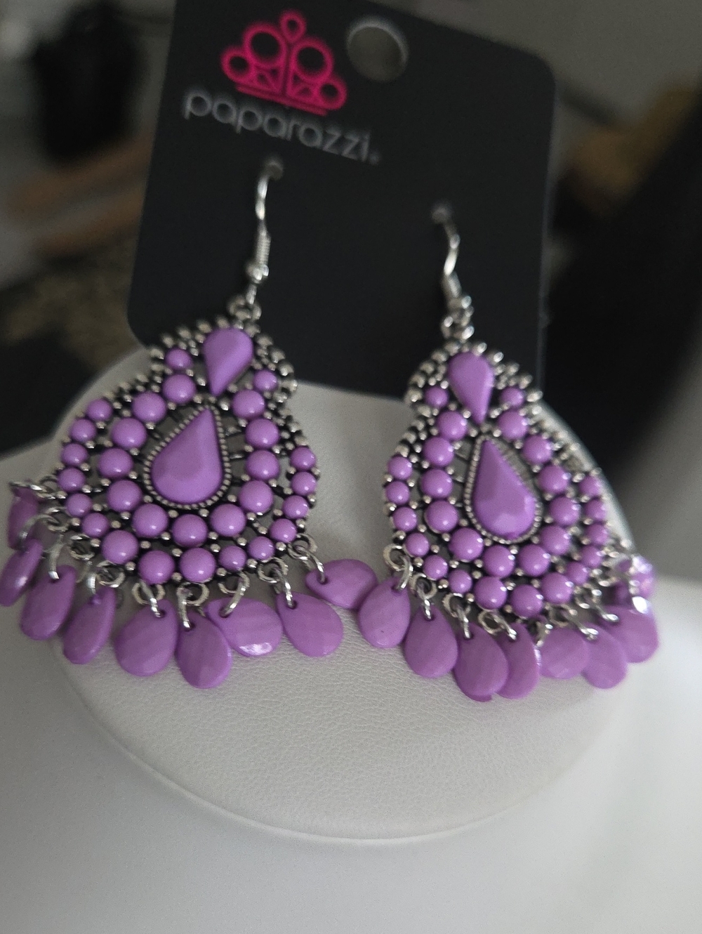 Paparazzi Persian Posh Purple Earrings NWT